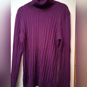 Vintage Carolyn Taylor Purple Fuchia Pink Turtleneck Sweater